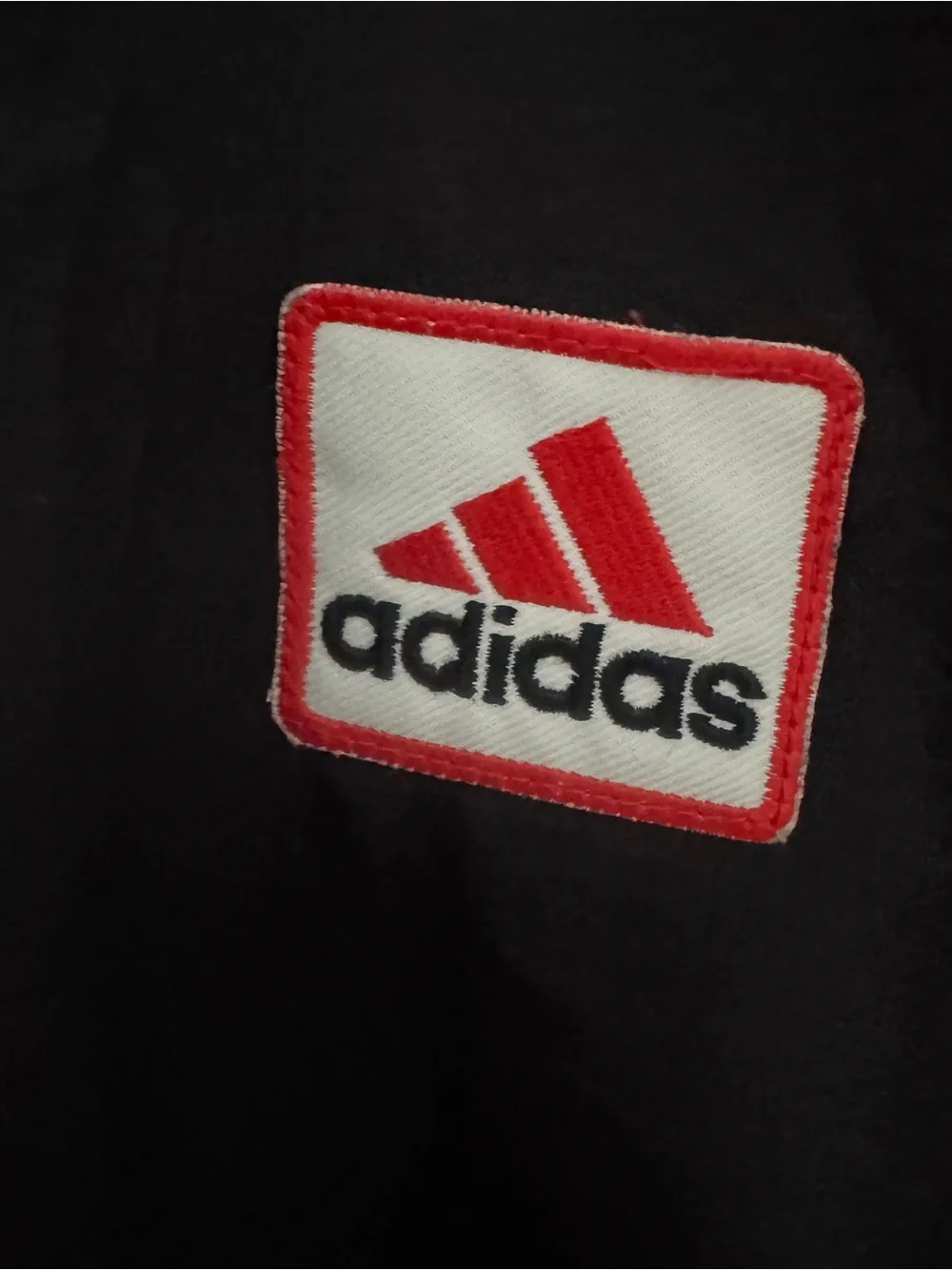adidas Black Short Sleeve Pullover with Red Trim